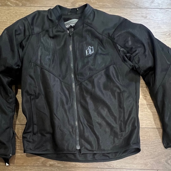 Icon Anthem 2 Mesh Jacket Womens Sz L D30 Riding Padded Removable Liner Black - Picture 1 of 16